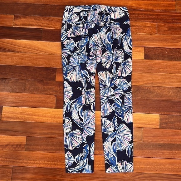 ๐ธ Lilly Pulitzer Kelly Skinny Pants Navy In Real Life Size 0 - Picture 7 of 9